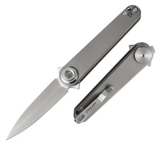 154CM Pocket Knife with Titanium Handle and Button lock system (Our Patents)