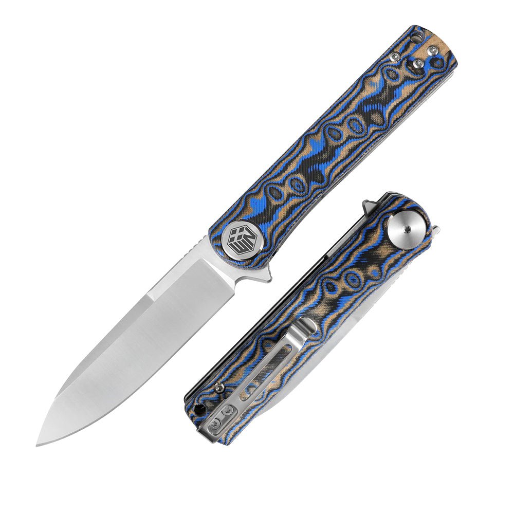D2 Pocket Knife With Micarta Handle And Liner Lock System