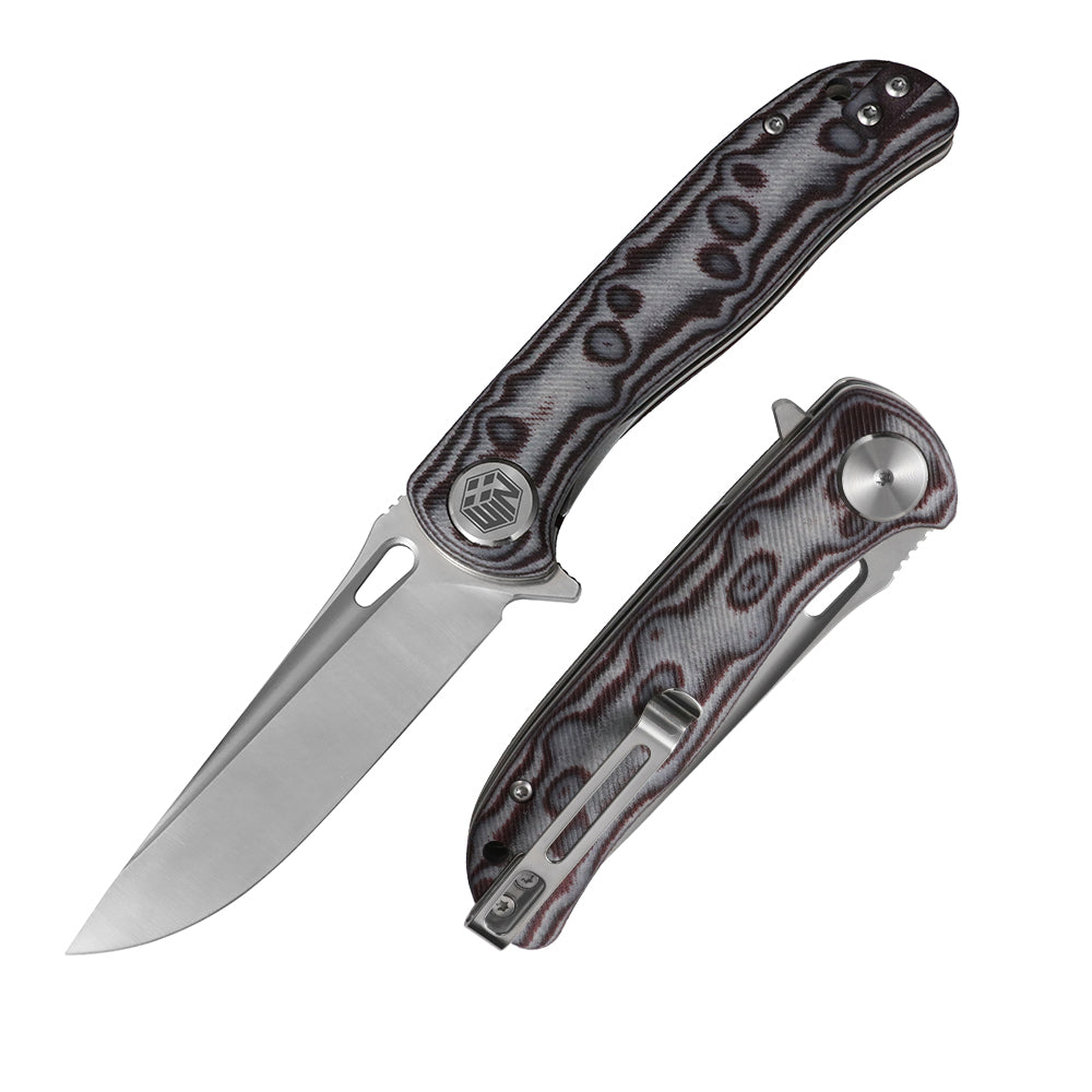 D2 Pocket Knife With Micarta Handle And Liner Lock System