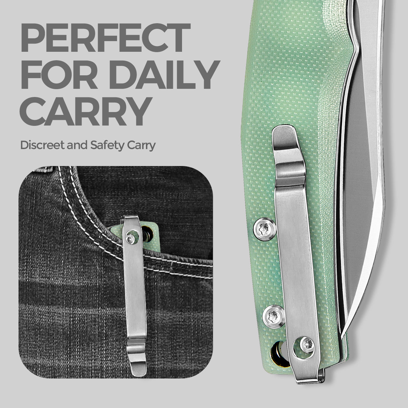 D2 Pocket Knife With G10 Handle And Liner Lock System