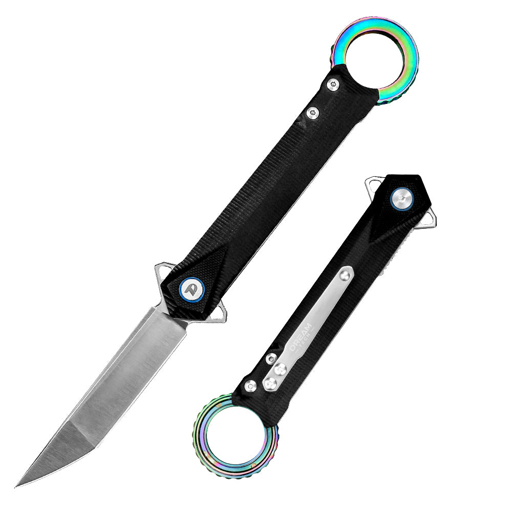 DREAMTECH Knives Folding Pocket Knife G10 Knives D2 Knife D3312