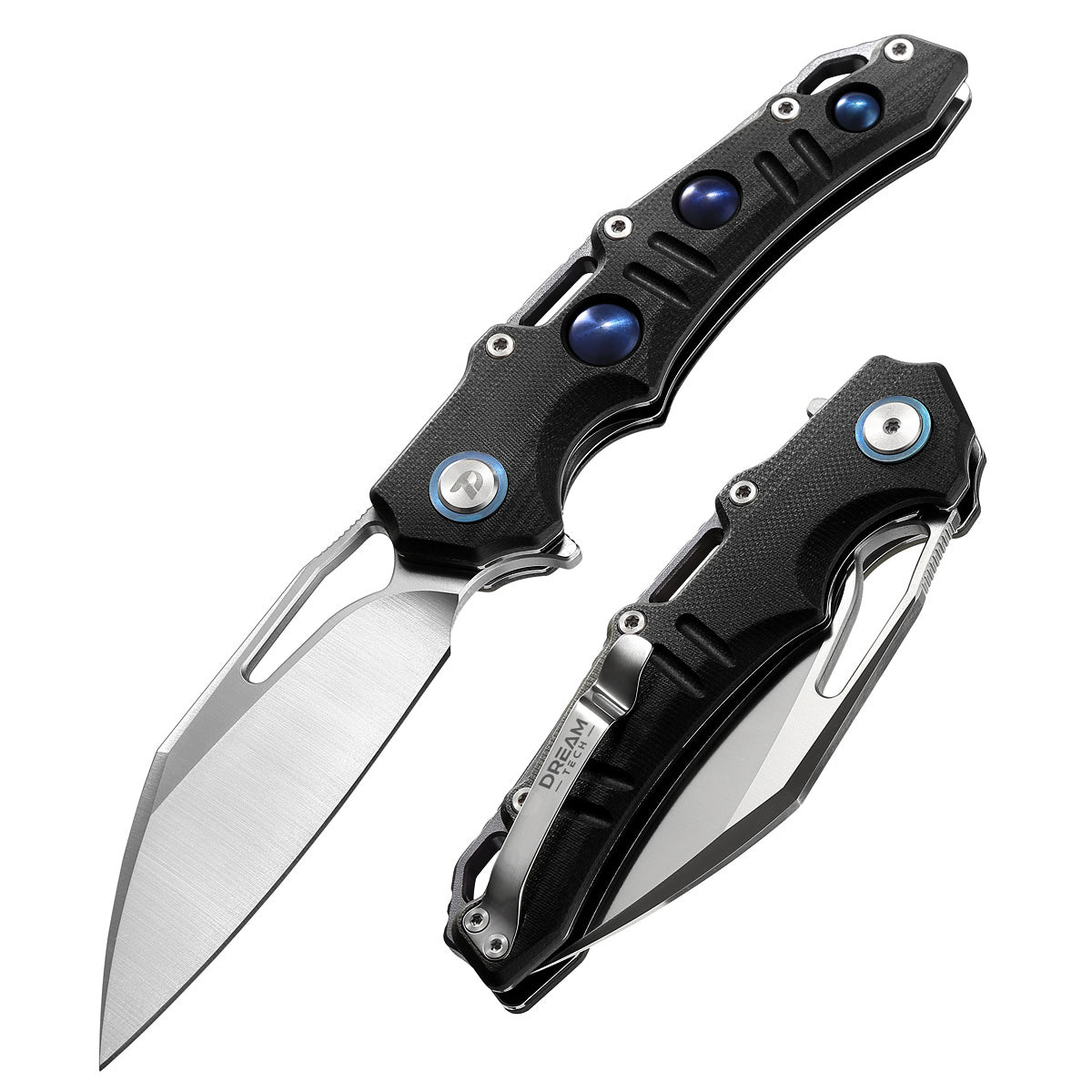 DREAMTECH Knife Folding Pocket Knife Micarta Handle D2 Knife D3502