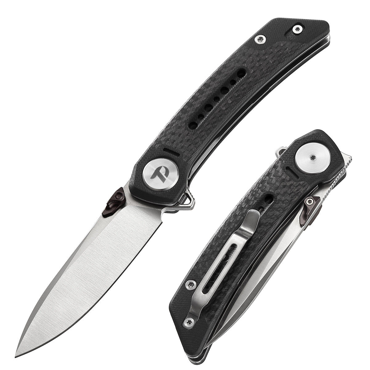 DREAMTECH Folding Knife Carbon Fiber And G10 Handle 14C28N Knife D3610