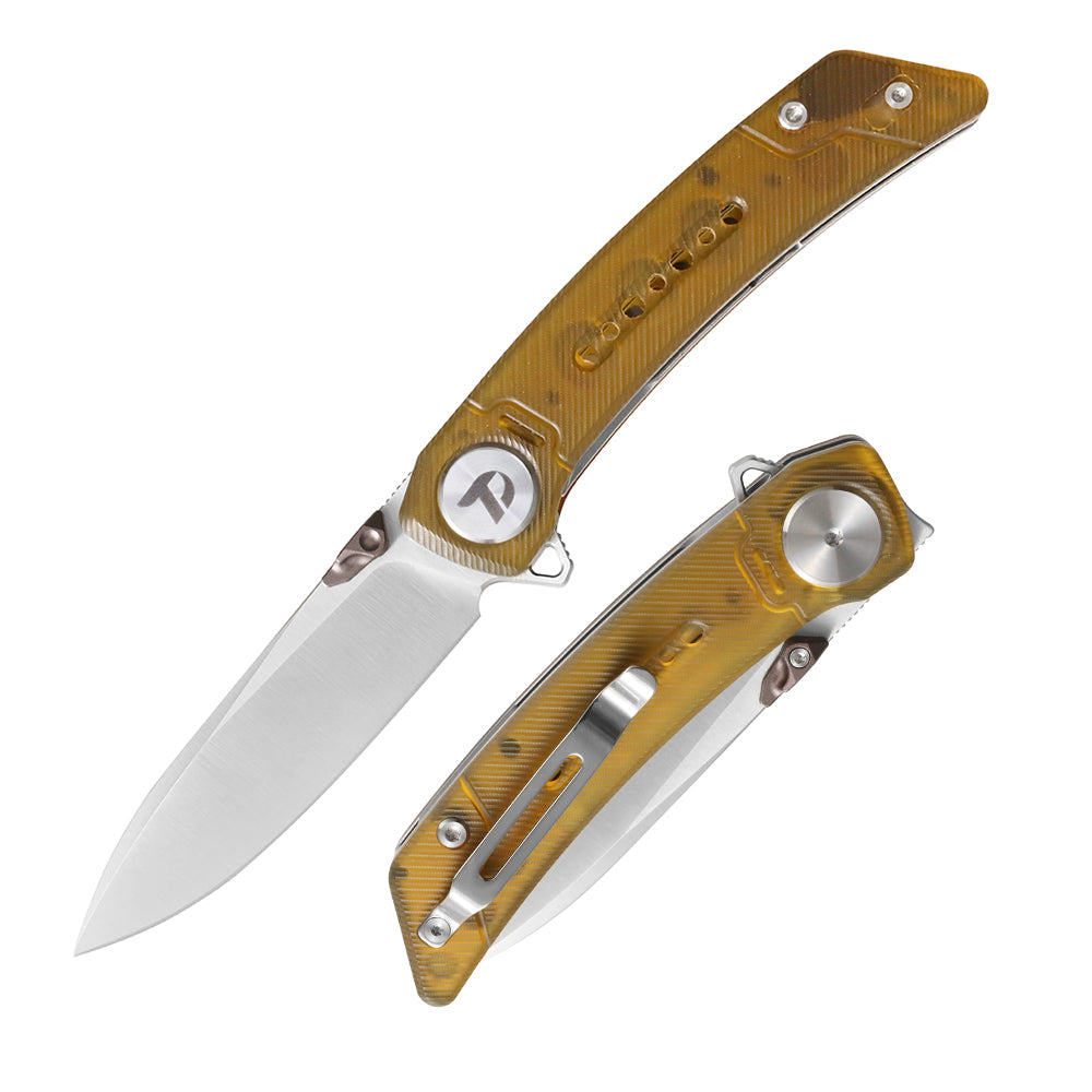 DREAMTECH Knives Folding Pocket Knife PEI Handle 14C28N Blade Knife D3610