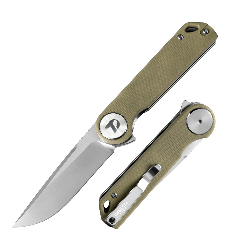 DREAMTECH Knife Folding Knife G10 Handle D2 Knife D3897