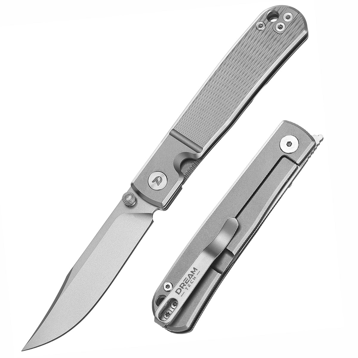 DREAMTECH Folding Knife Titanium Handle D2 Knife D4274TG