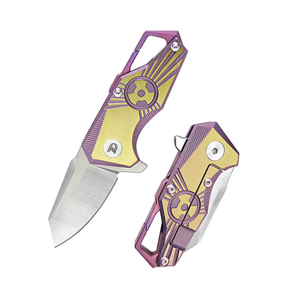 DREAMTECH Outdoor Mini Pocket Knife Titanium Handle S35vn Knife D5313