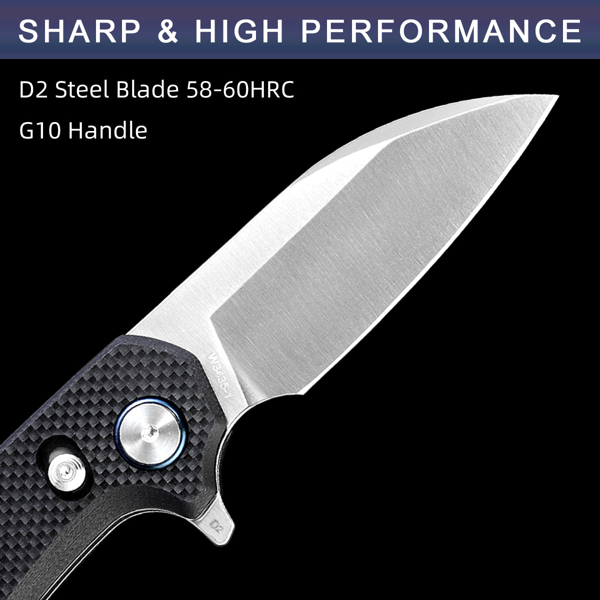 D2 Pocket Knife With G10 Handle And Axis Lock System (Our Patents)