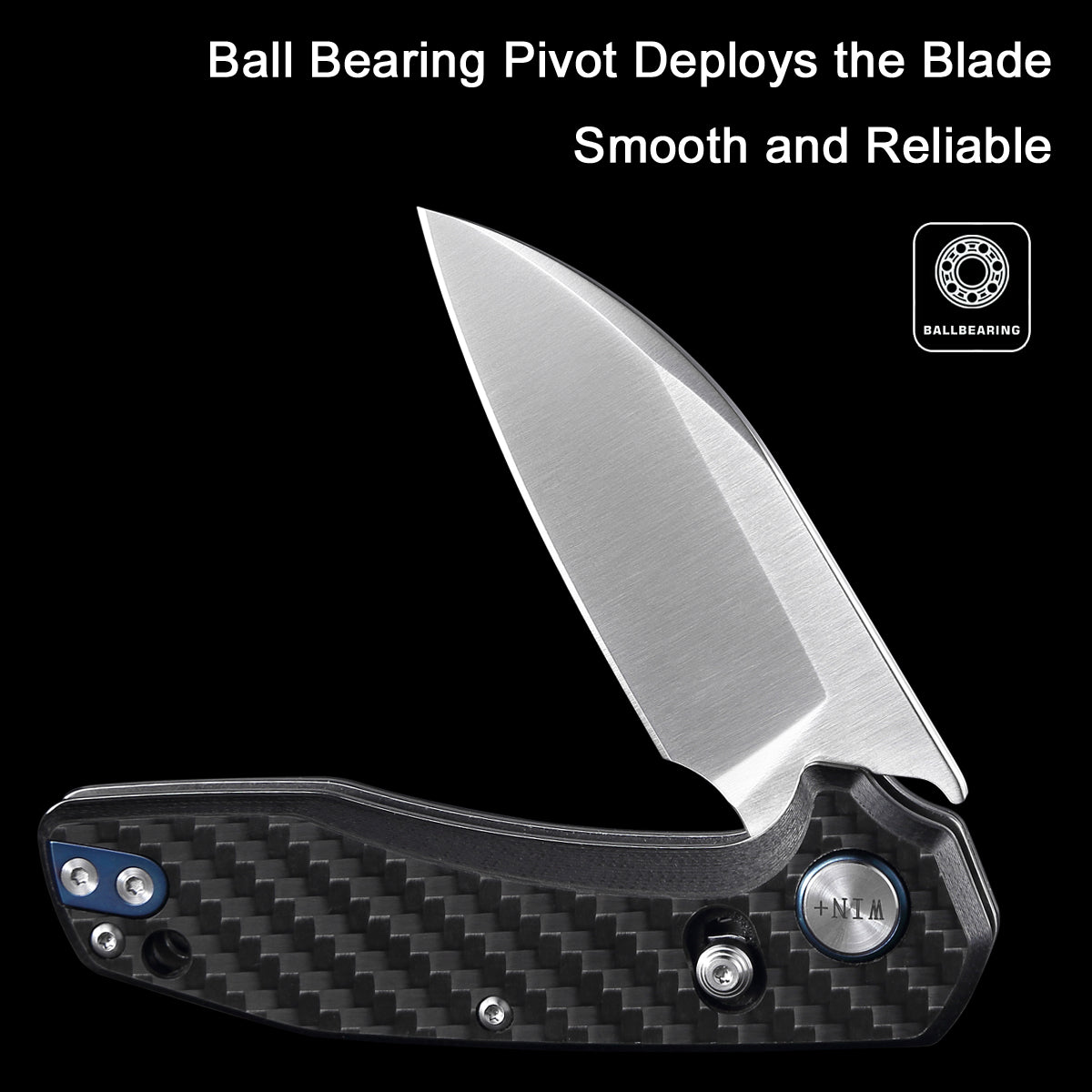 D2 Pocket Knife With Carbon Fiber Handle And Axis Lock System (Our Patents)