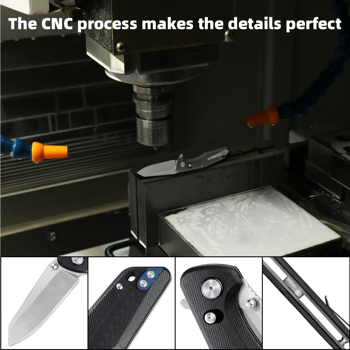 D2 Pocket Knife With G10 Handle And Axis Lock System (Our Patents)