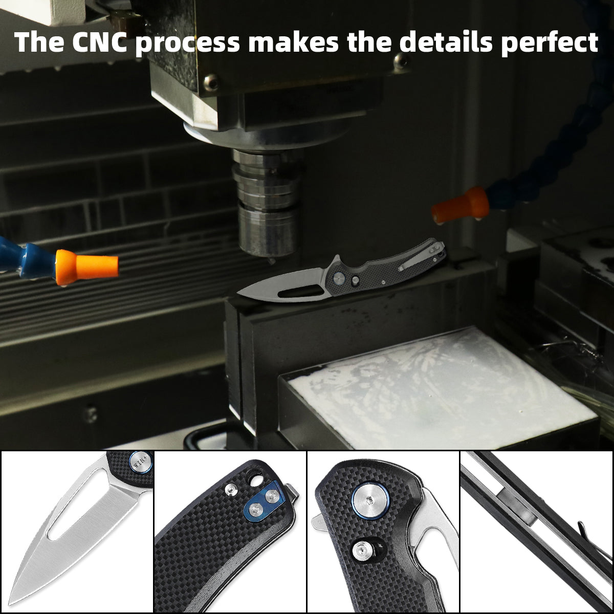 D2 Pocket Knife With G10 Handle And Axis Lock System (Our Patents)