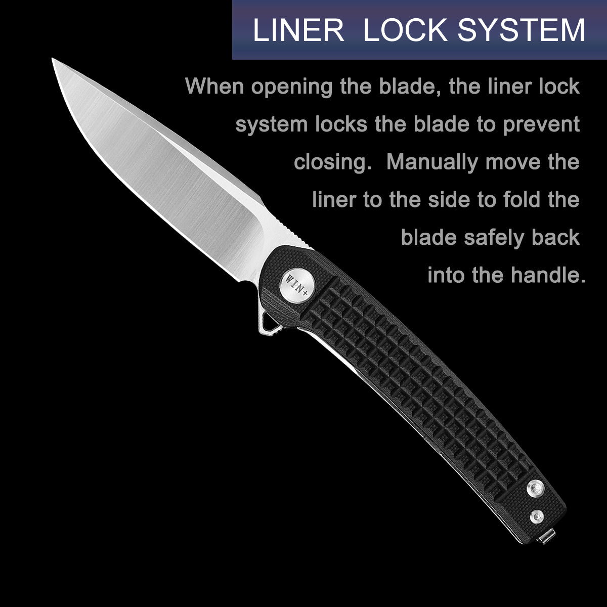 D2 Pocket Knife With G10 Handle And Liner Lock System D3613
