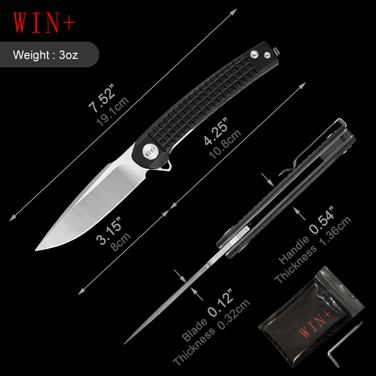 D2 Pocket Knife With G10 Handle And Liner Lock System D3613
