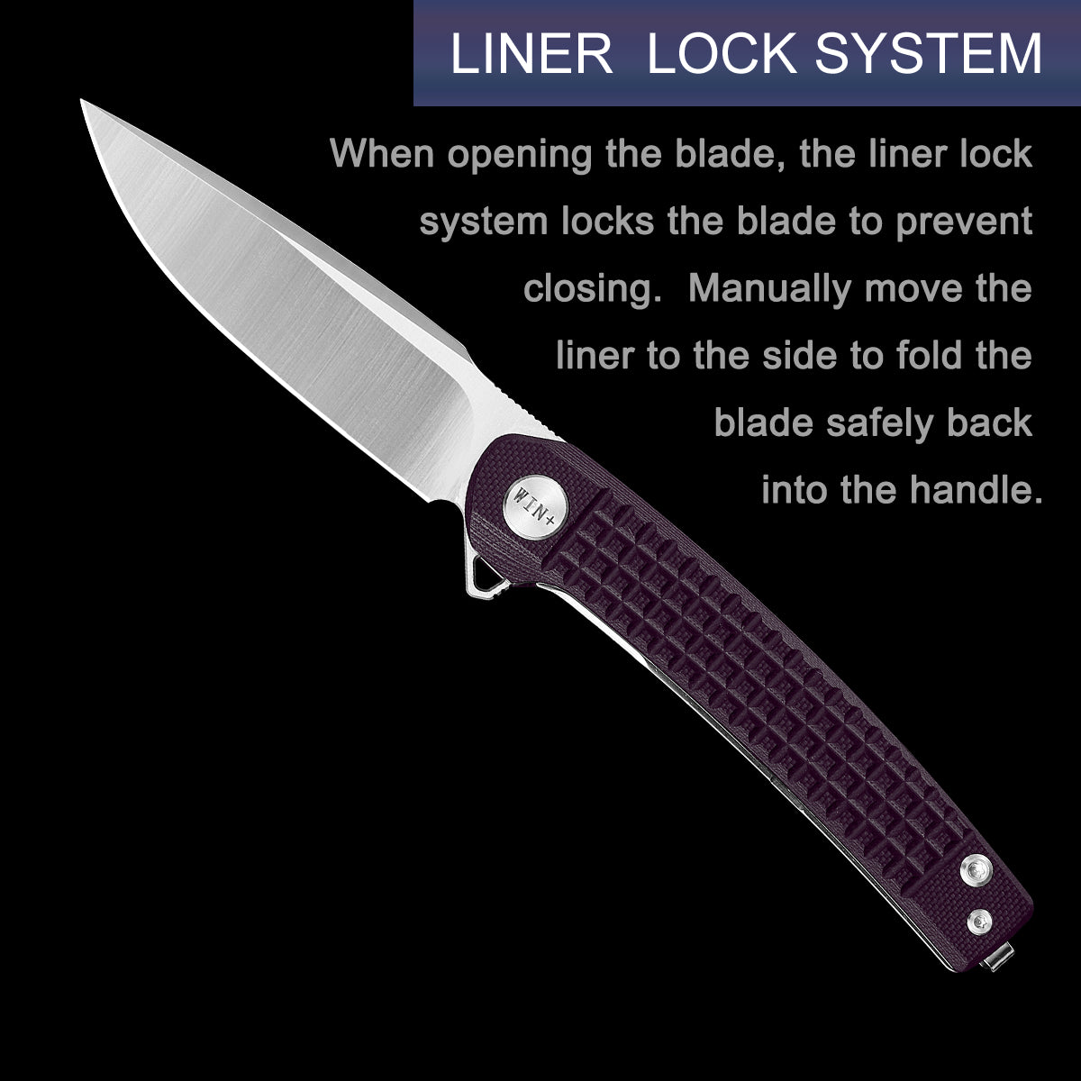D2 Pocket Knife With G10 Handle And Liner Lock System D3613