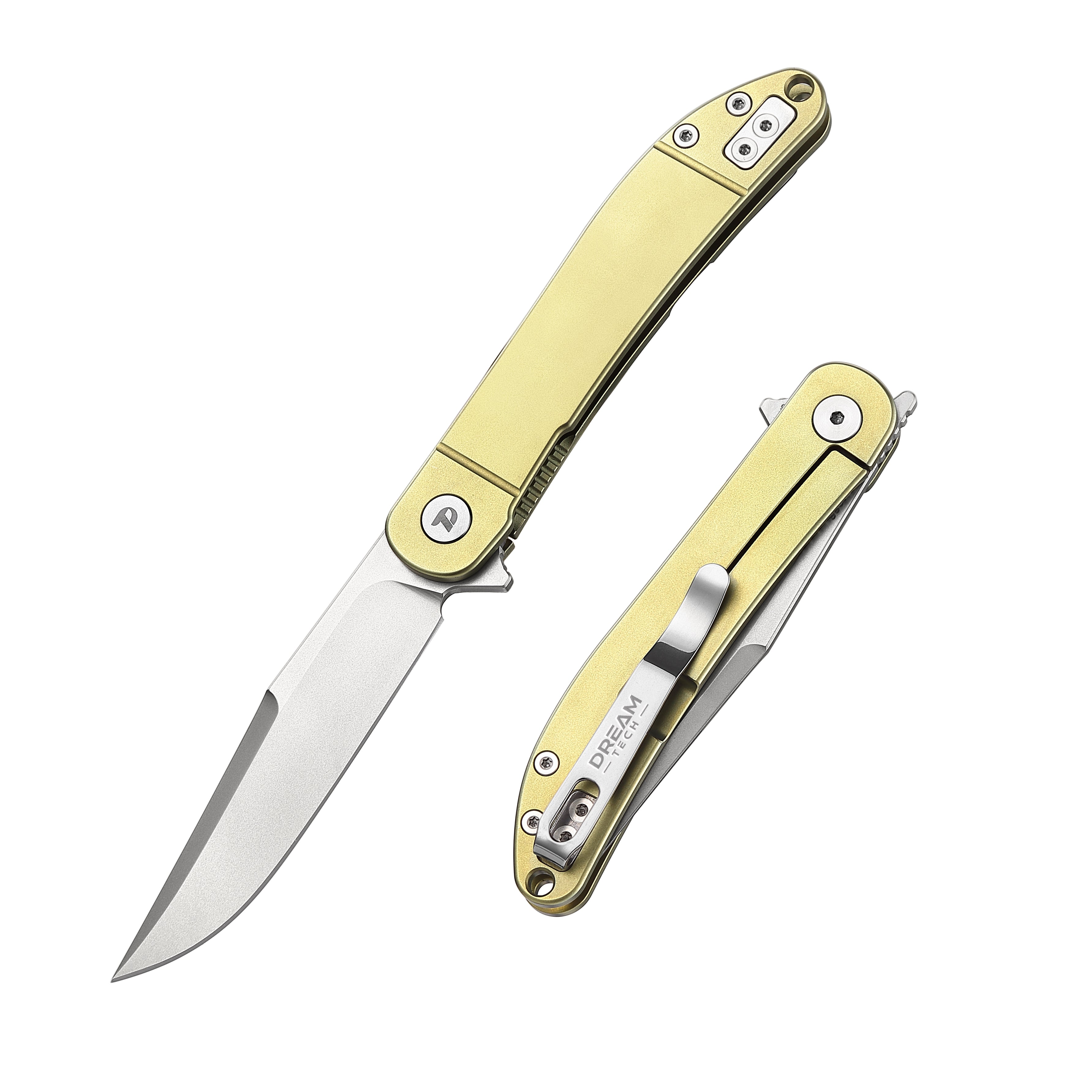 DREAMTECH Folding Knife Titanium Handle VG10 Blade Knife D4366