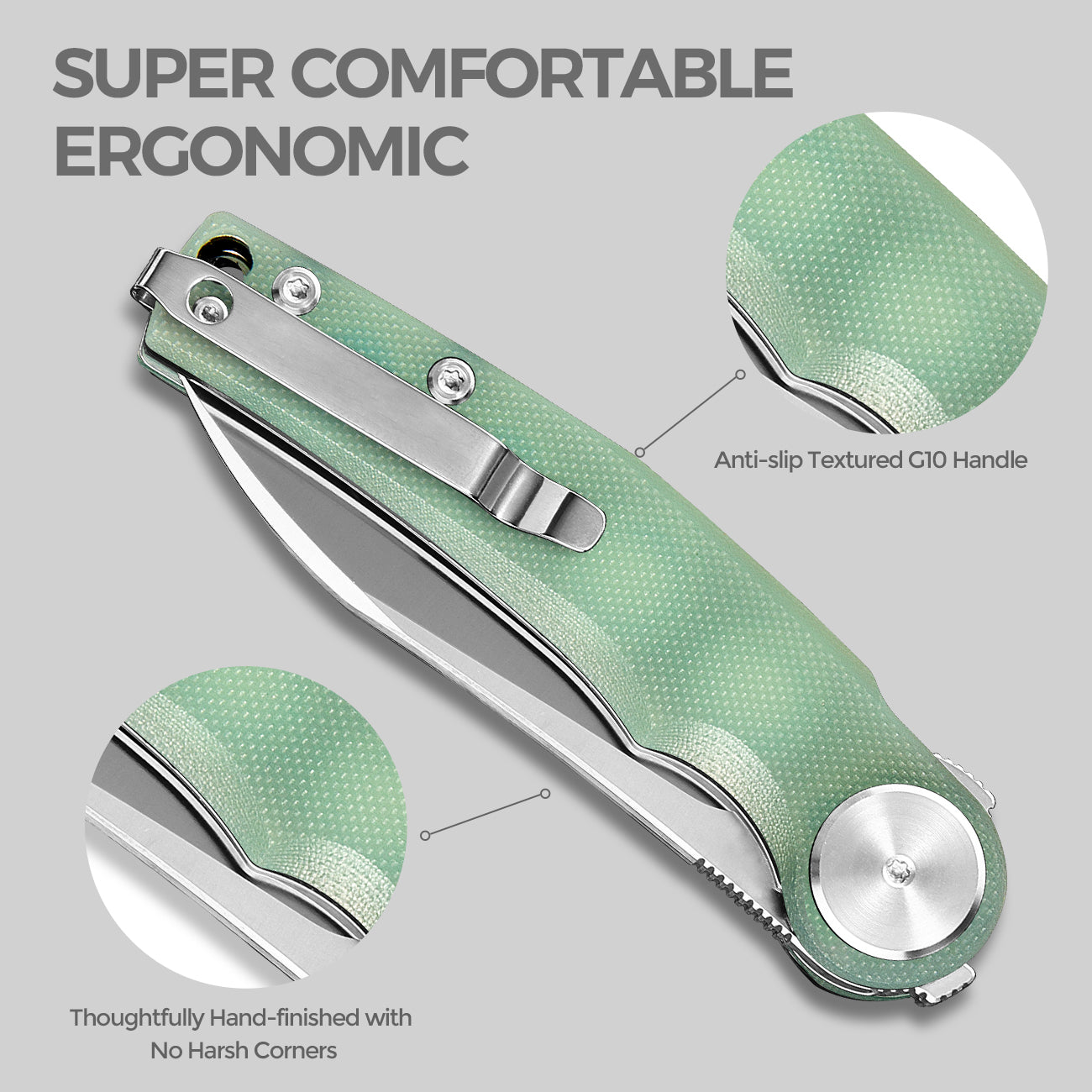 D2 Pocket Knife With G10 Handle And Liner Lock System
