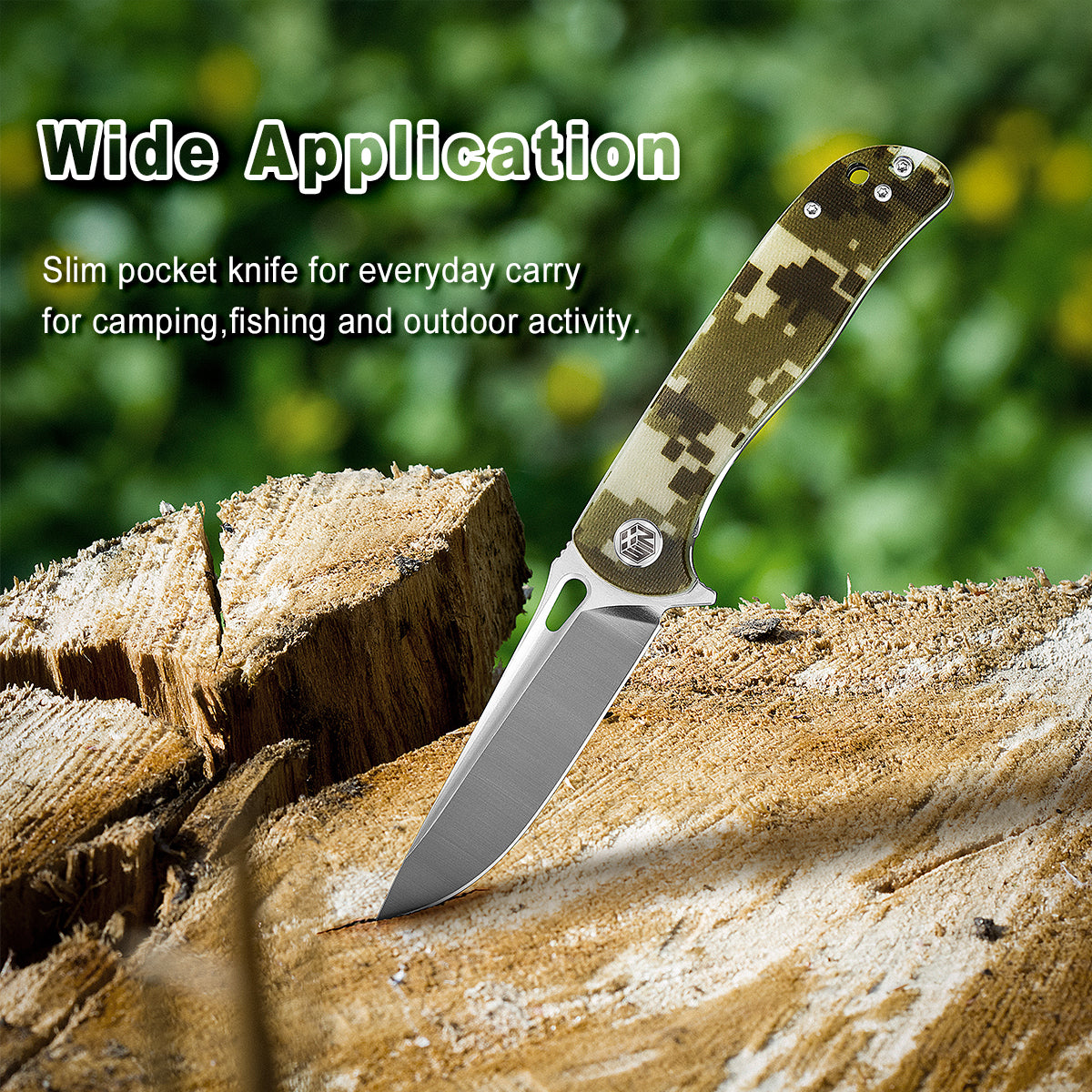 D2 Pocket Knife With G10 Handle And Liner Lock System