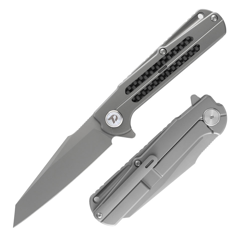 DREAMTECH Folding Knife Titanium & Carbon Fiber Handle M390 Blade Knife D3403