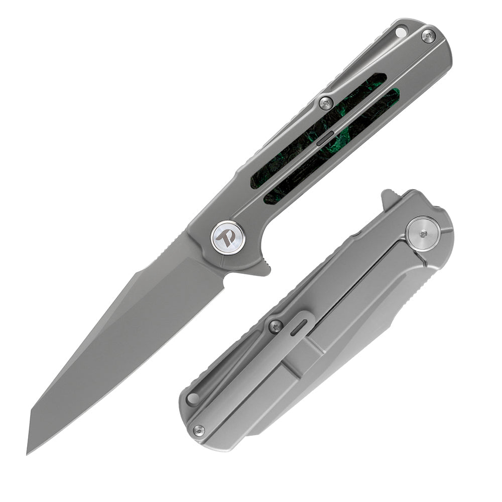 DREAMTECH Folding Knife Titanium & Carbon Fiber Handle M390 Blade Knife D3403