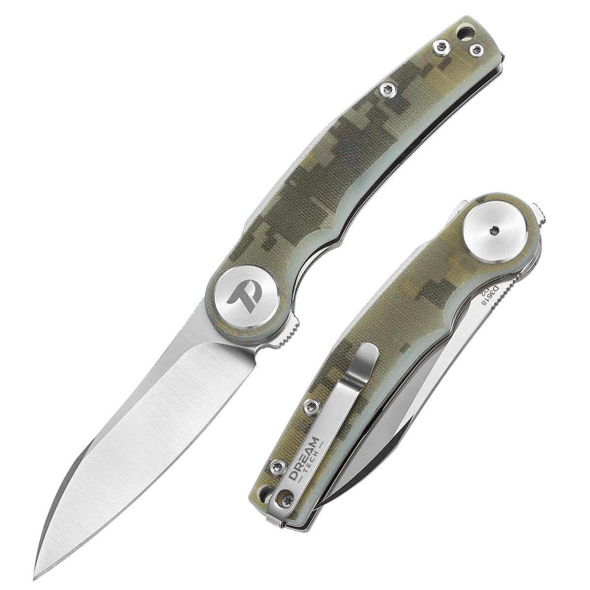 DREAMTECH Knives Folding Outdoor knife G10 Knives D2 Knife D3618