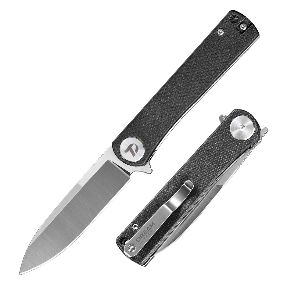 DREAMTECH Knife Folding Knife Micarta Handle D2 Blade Knife D3896