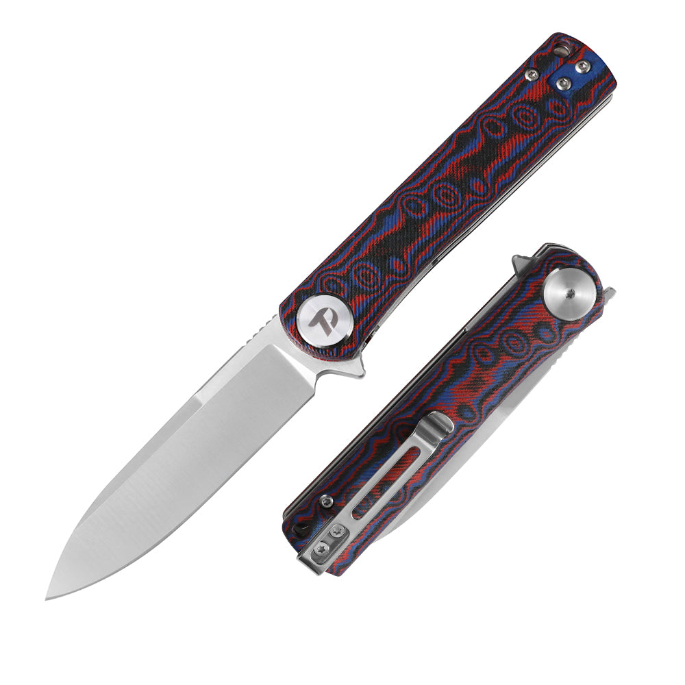 DREAMTECH Knife Folding Knife Micarta Handle D2 Blade Knife D3896