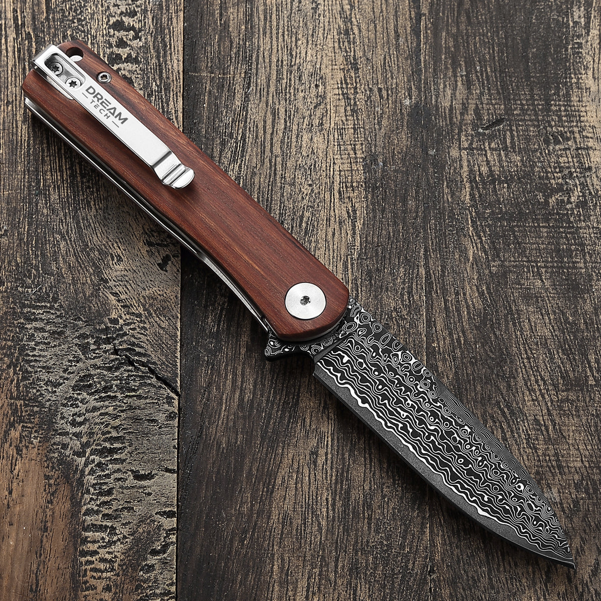 DREAMTECH Knife Folding Knife G10 Knives Damascus Knife D3896WD