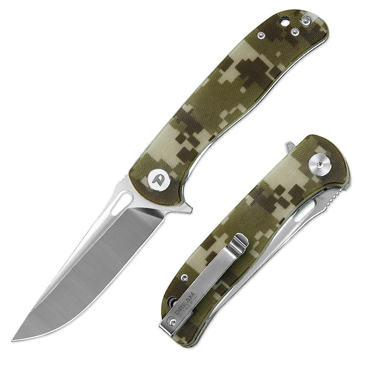 DREAMTECH Knife Folding Knife G10 Handle D2 Knife D3898