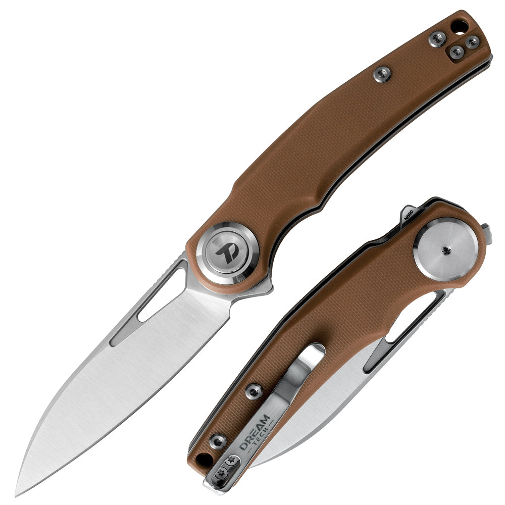 DREAMTECH Kinfe Folding Pocket Knife G10 Knives D2 Blade Knife D4130