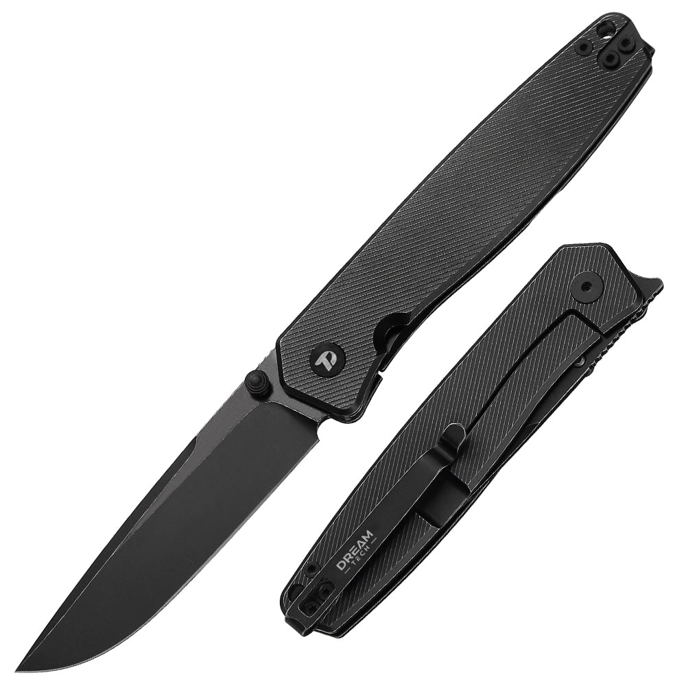 DREAMTECH Outdoor Knife Titanium Handle D2 Knife D4194