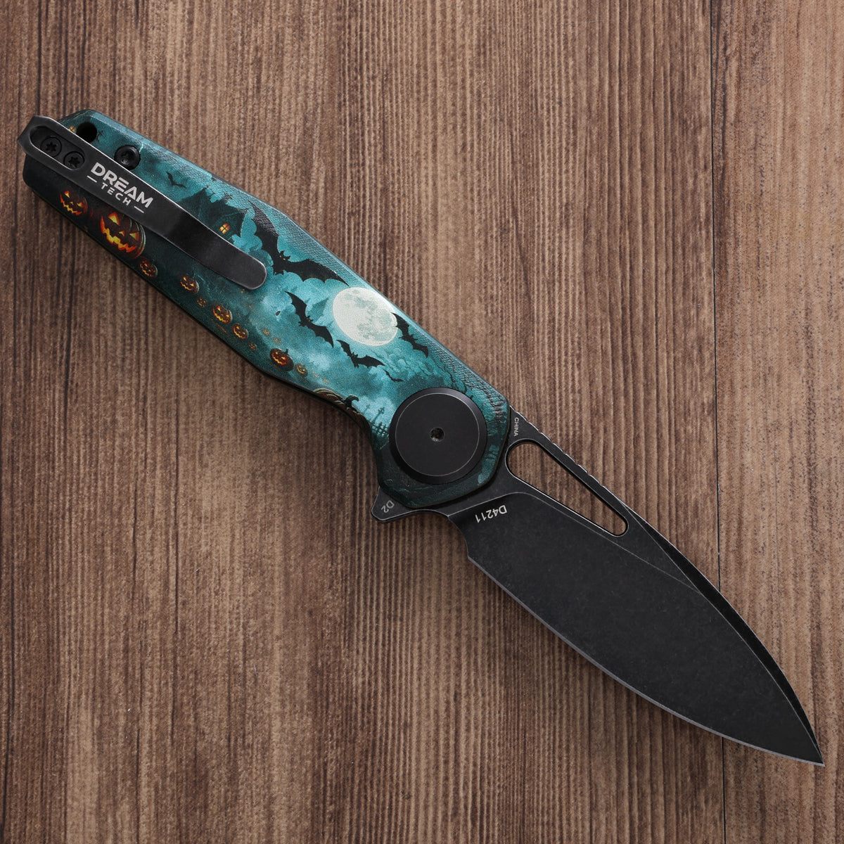 DREAMTECH Halloween Knife Folding Knife G10 Knives D2 Knife D4211GHB | Halloween Special Edition