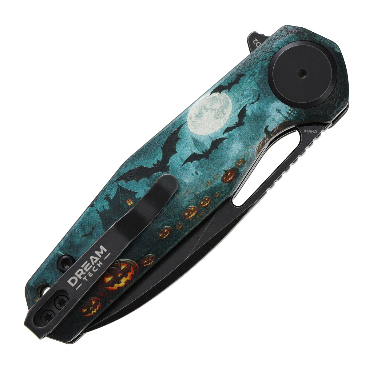 DREAMTECH Halloween Knife Folding Knife G10 Knives D2 Knife D4211GHB | Halloween Special Edition