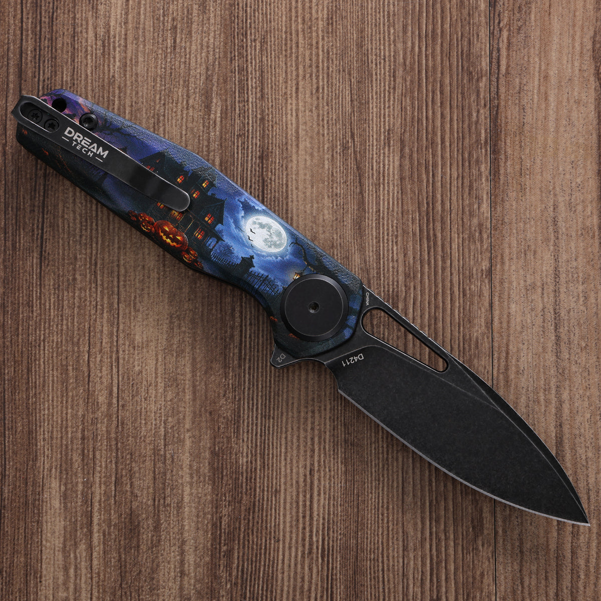 DREAMTECH Halloween Knife Folding Knife G10 Knives D2 Knife D4211GHH | Halloween Special Edition