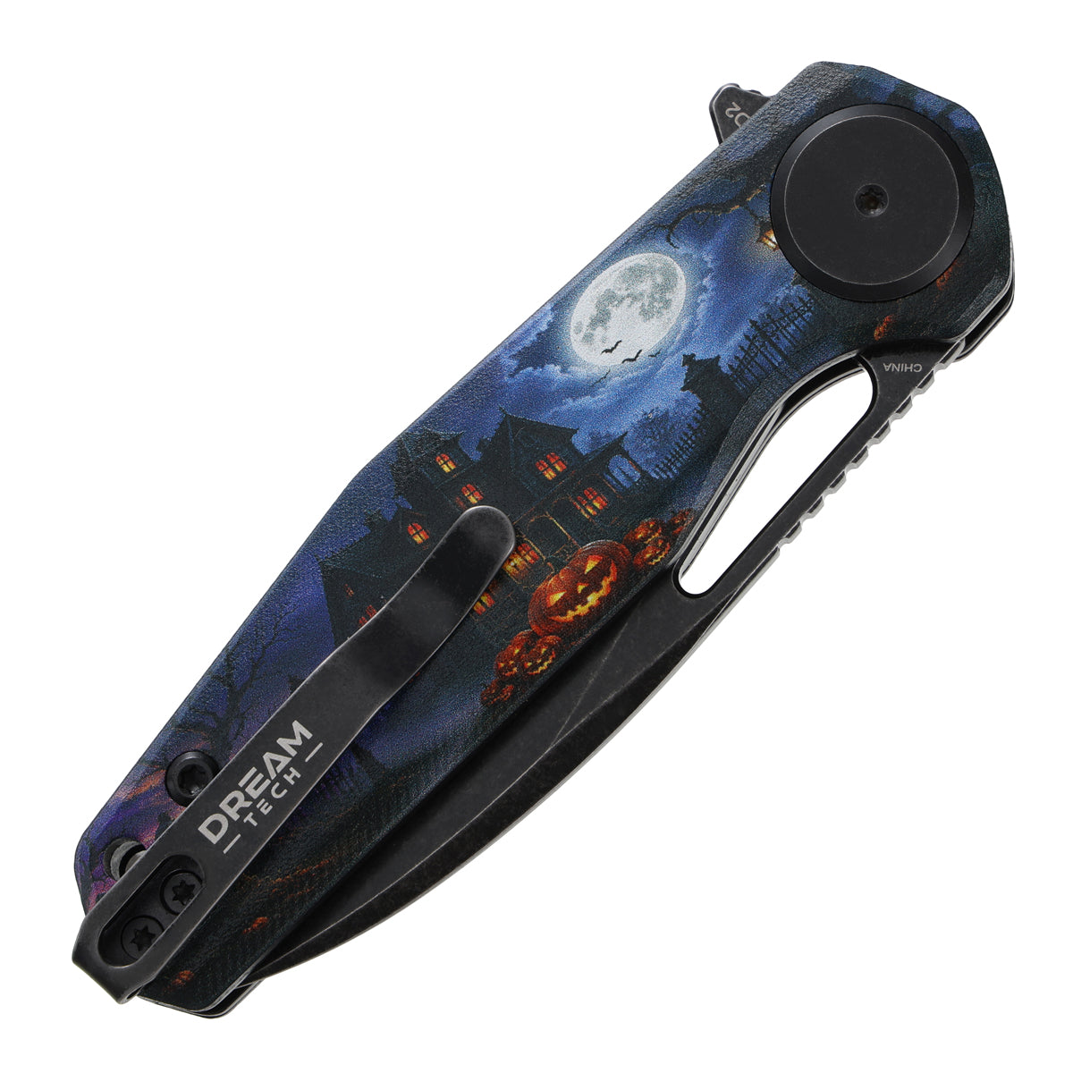 DREAMTECH Halloween Knife Folding Knife G10 Knives D2 Knife D4211GHH | Halloween Special Edition
