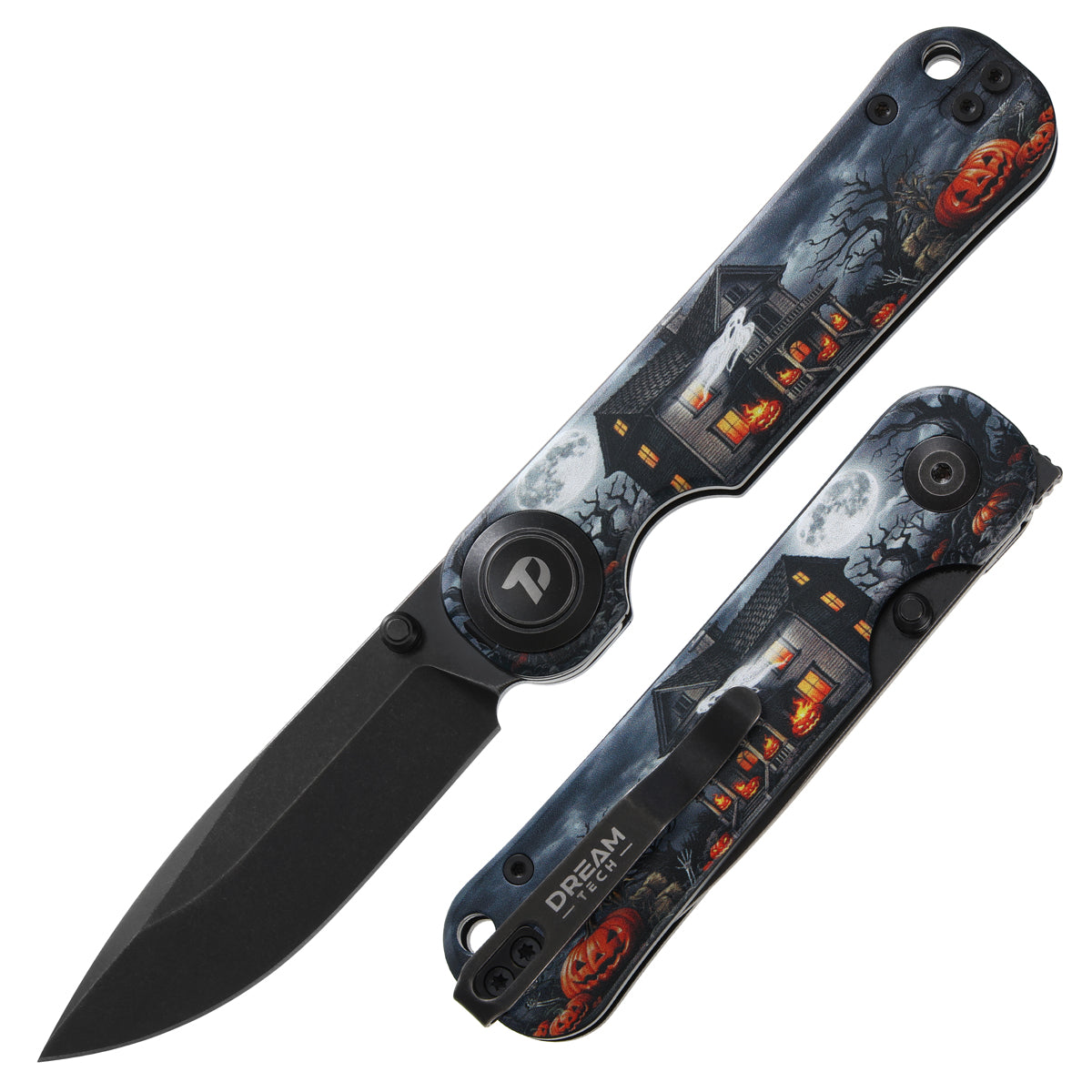DREAMTECH Halloween Knife Folding Knife Aluminum Knives D2 Knife D4245AHH | Halloween Special Edition