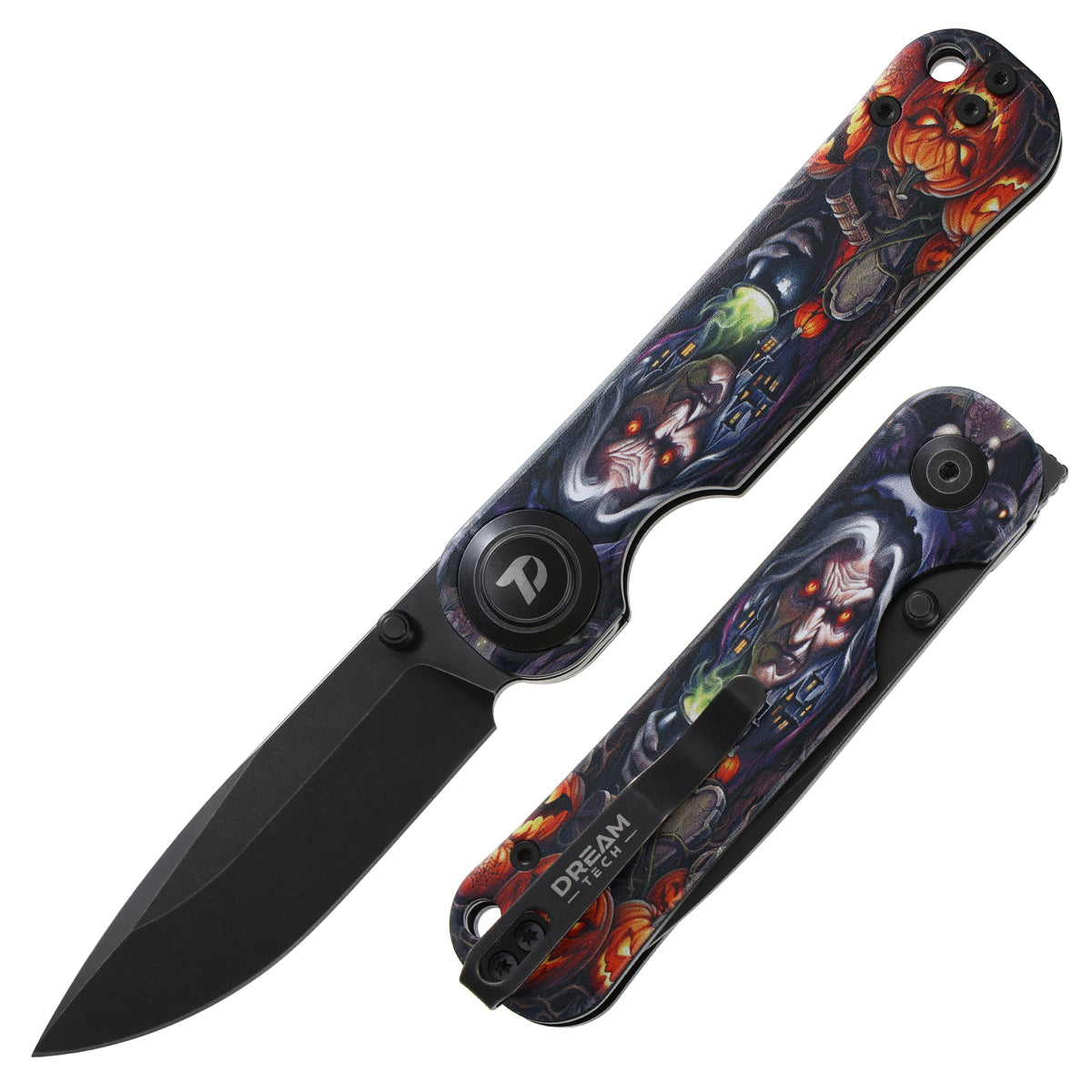 DREAMTECH Halloween Knife Folding Knife Aluminum Knives D2 Knife D4245AHM | Halloween Special Edition