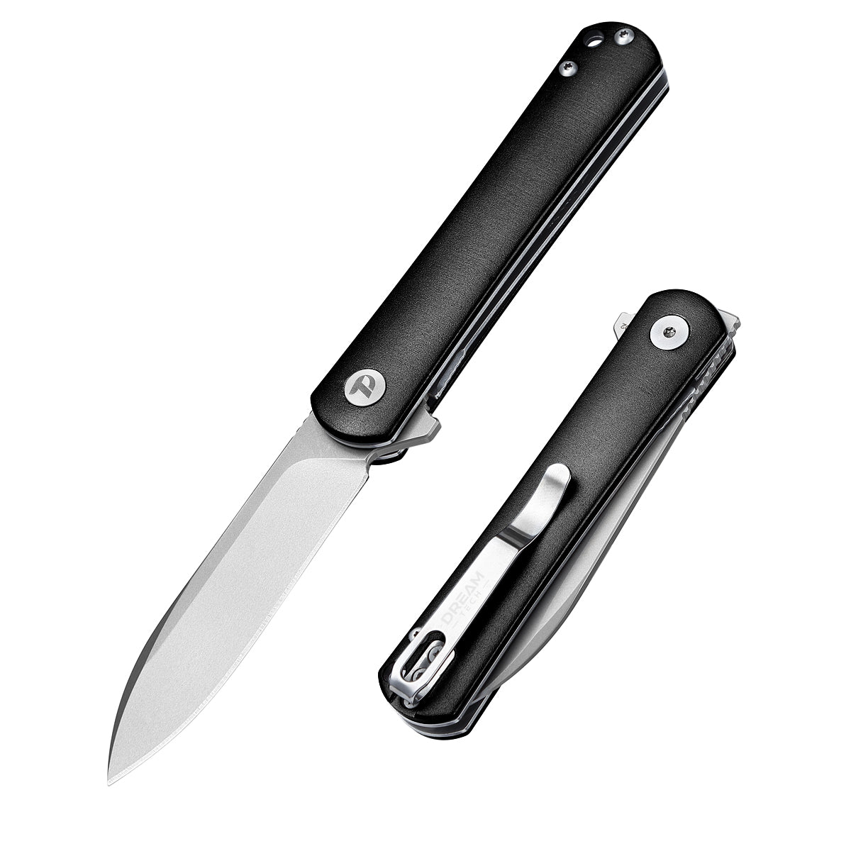 DREAMTECH Folding Pocket Knife Aluminum Handle D2 Blade Knife D4280