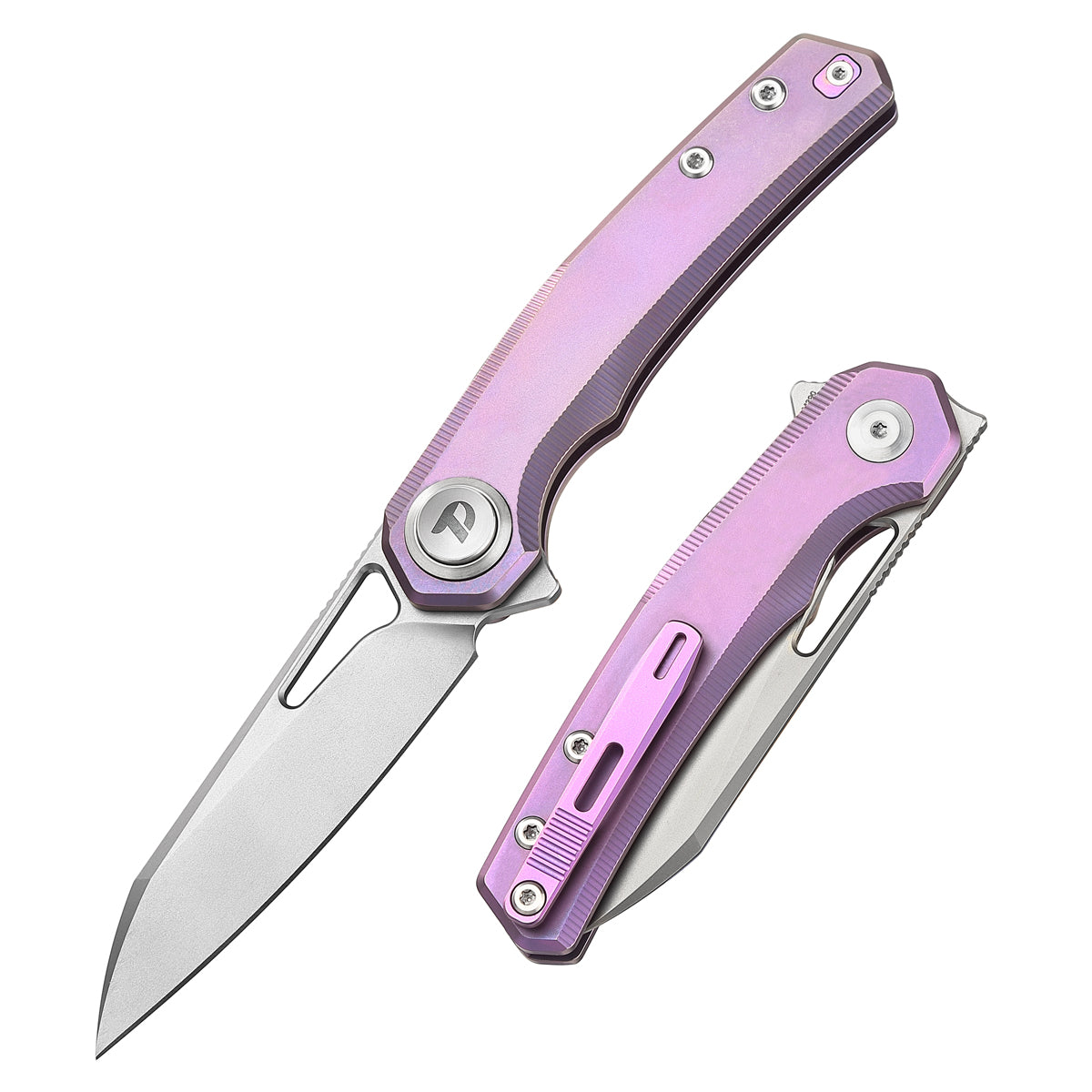 DREAMTECH Folding Pocket Titanium Knives Button lock system(Our Patents) M390 Knife D4281