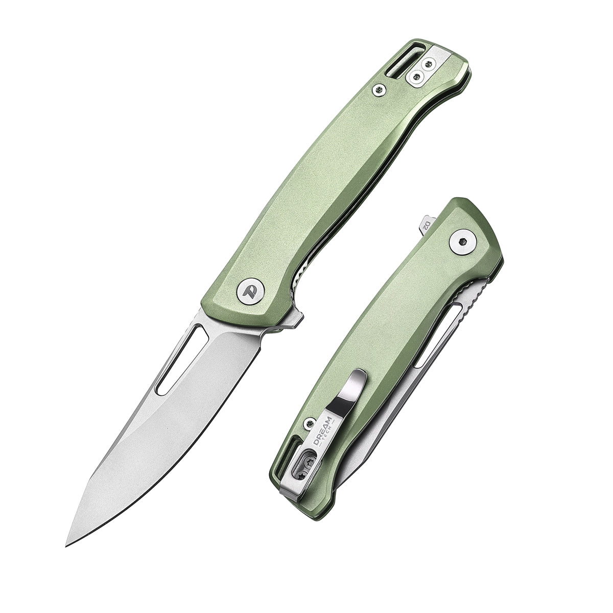 DREAMTECH Folding Pocket Knife Titanium Handle D2 Blade Knife D4284