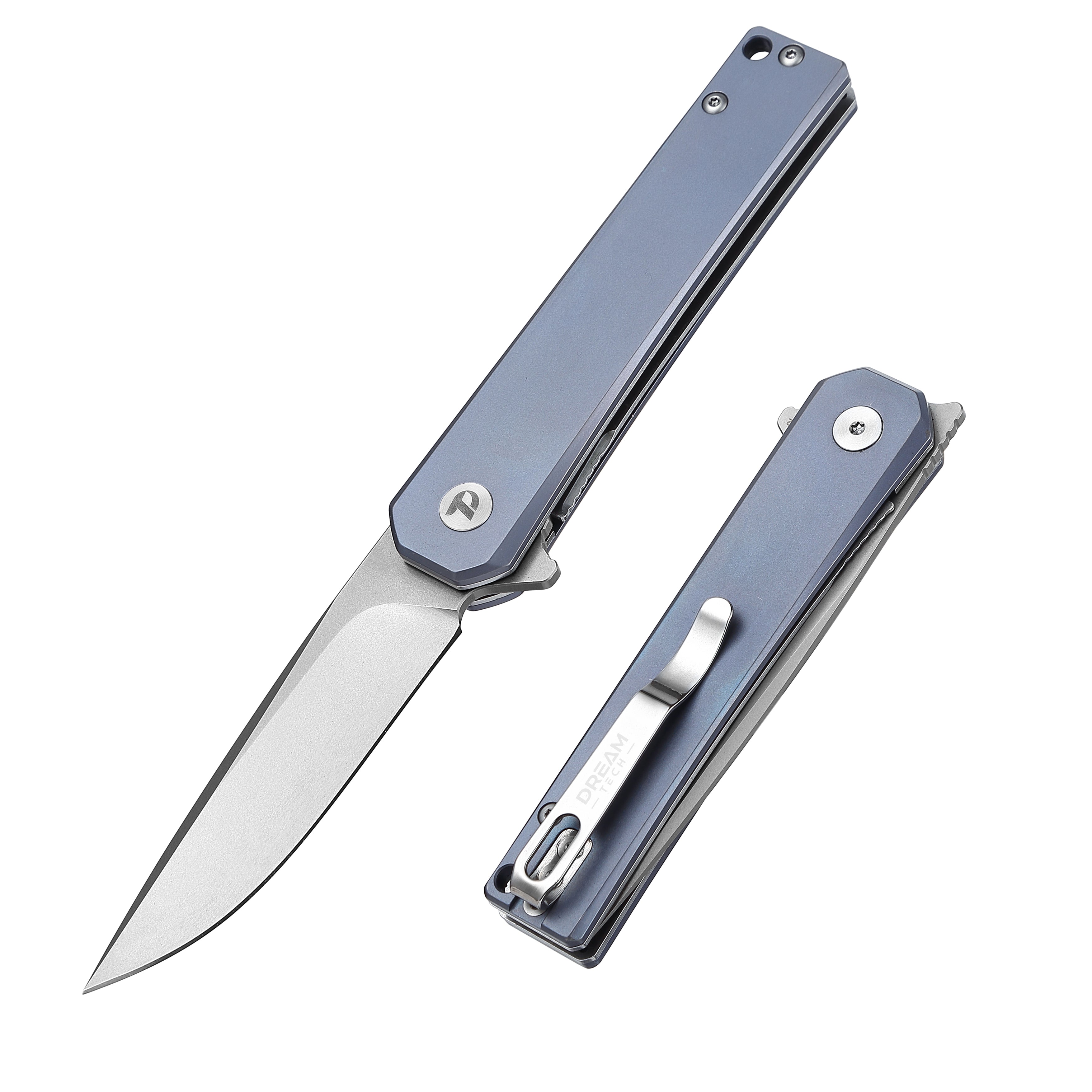 DREAMTECH Folding Pocket Knife Titanium Handle VG10 Blade Knife D4286