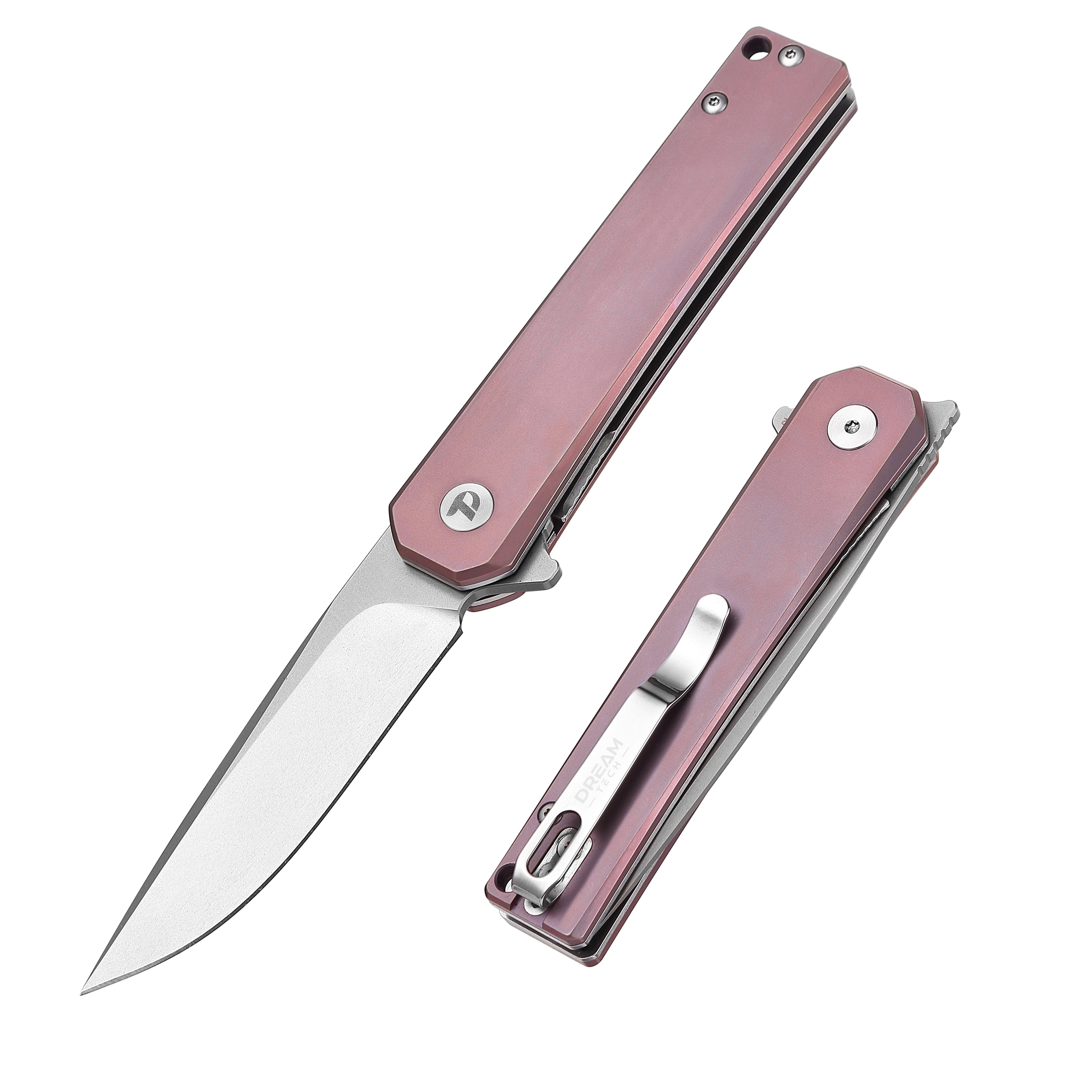 DREAMTECH Folding Pocket Knife Titanium Handle VG10 Blade Knife D4286