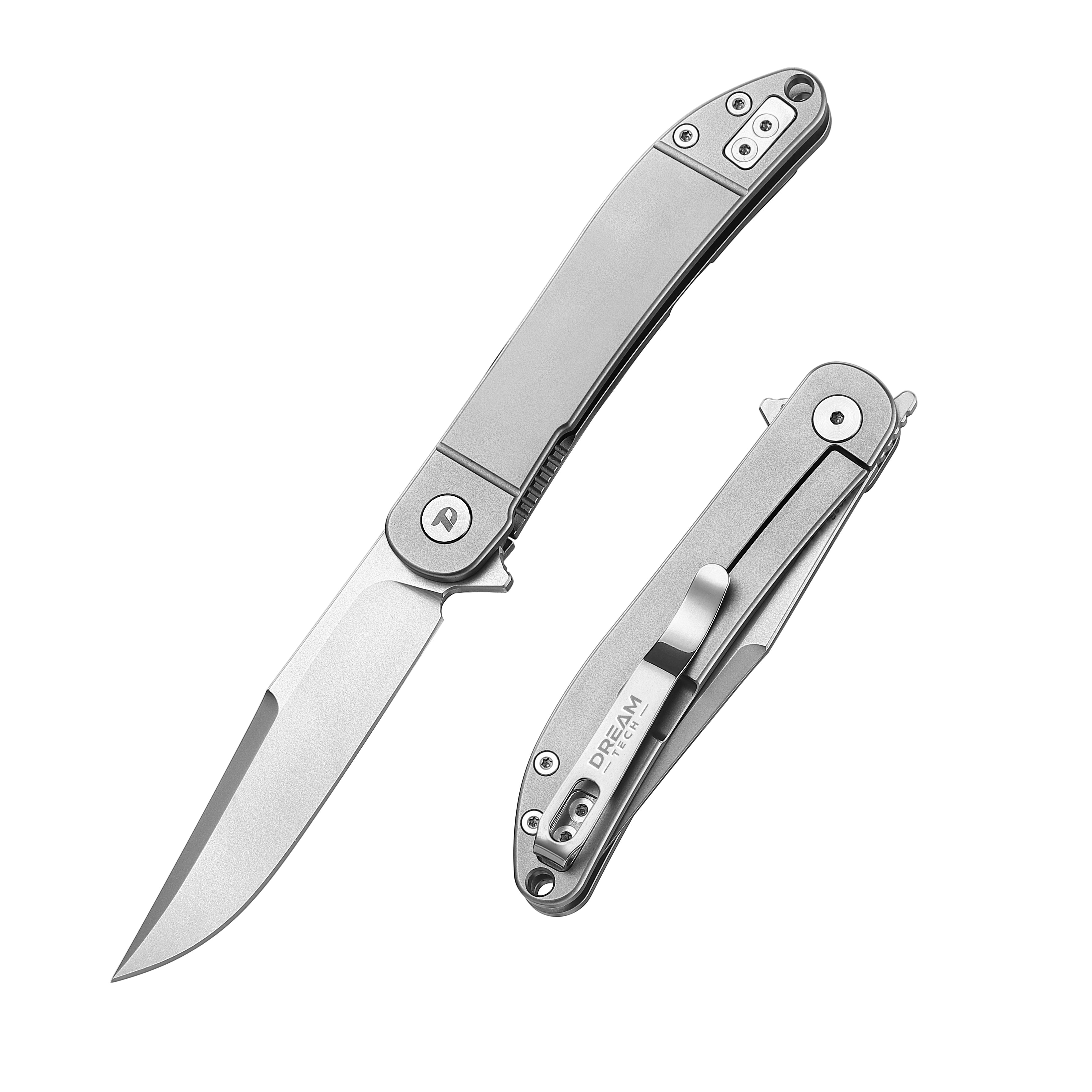 DREAMTECH Folding Knife Titanium Handle VG10 Blade Knife D4366