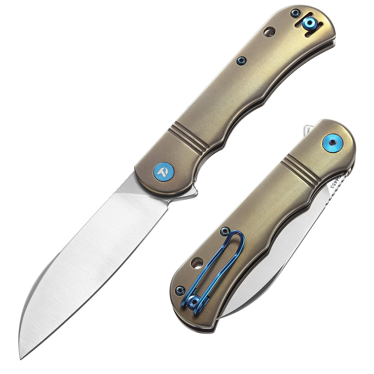 DREAMTECH Folding Knives Titanium Knife 14C28N Blade Knife D4453