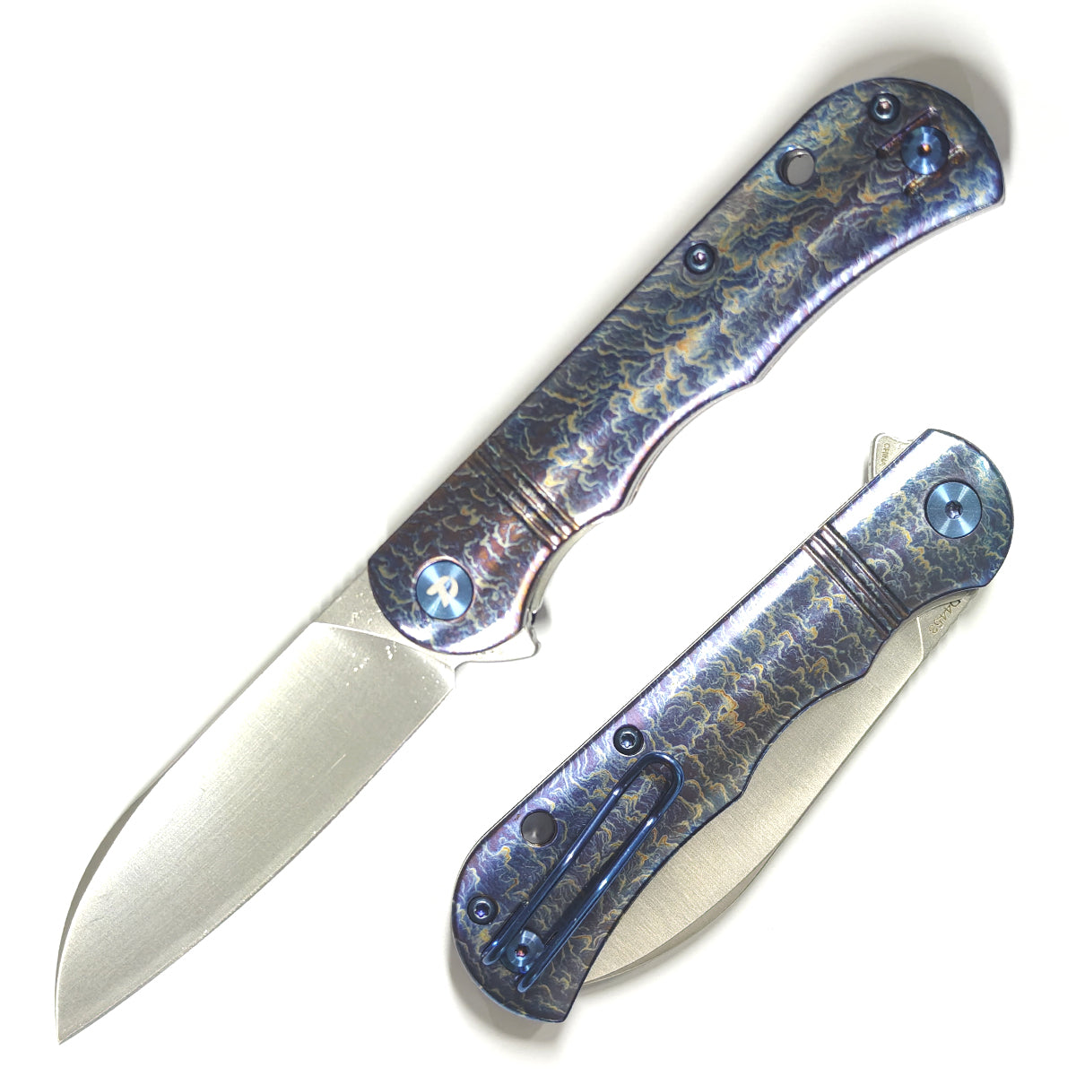 DREAMTECH Folding Knives Titanium Knife 14C28N Blade Knife D4453