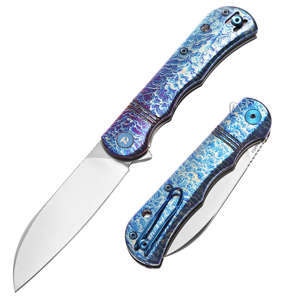 DREAMTECH Folding Knives Titanium Knife 14C28N Blade Knife D4453