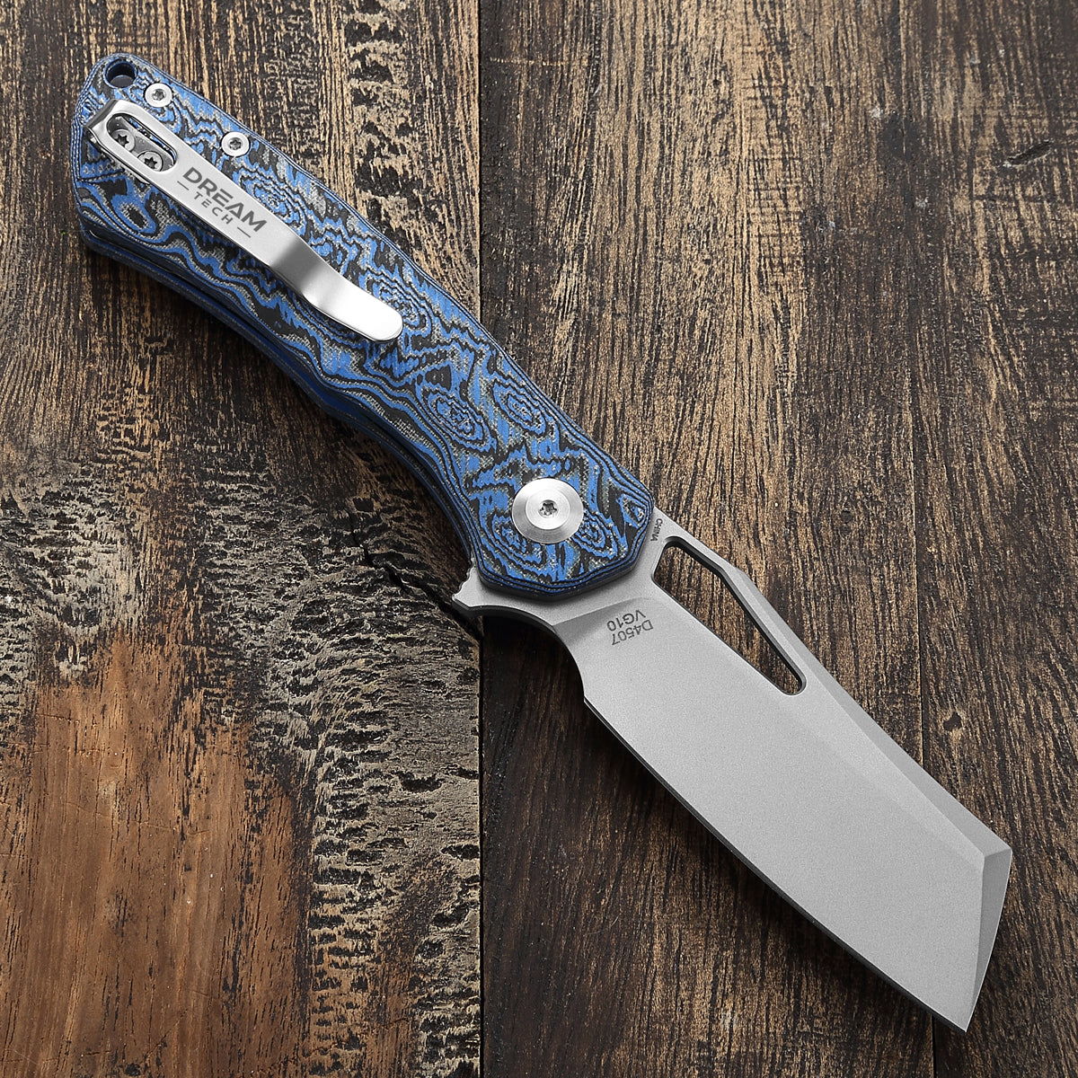 DREAMTECH Folding Knives Black Micarta Knife VG10 Blade Knife D4507MBL