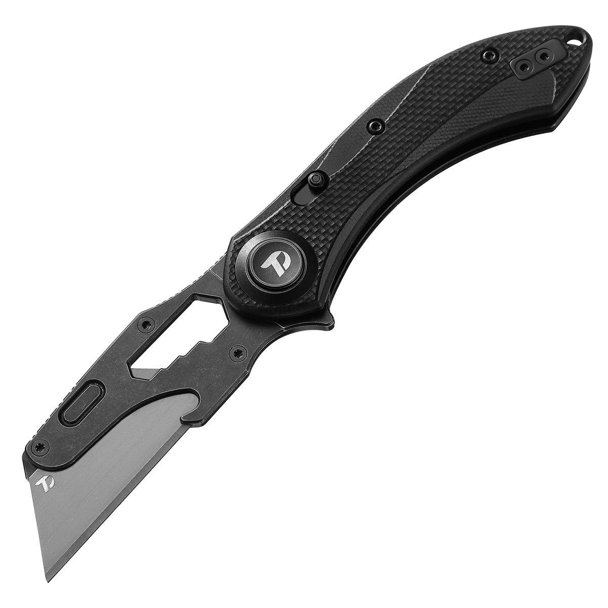DREAMTECH Knife Folding Knife With Bottle Opener Black G10 Handle Knives SK5 & 5Cr15MoV Knife D4518GB