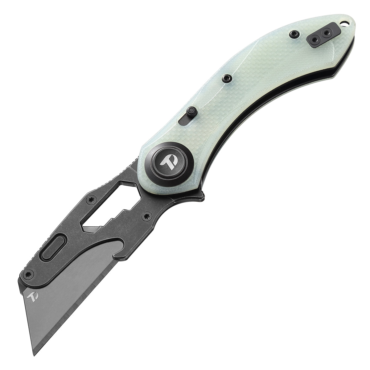 DREAMTECH Knife Folding Knife With Hex Wrench Jade G10 Handle Knives SK5 & 5Cr15MoV Knife D4518GJ