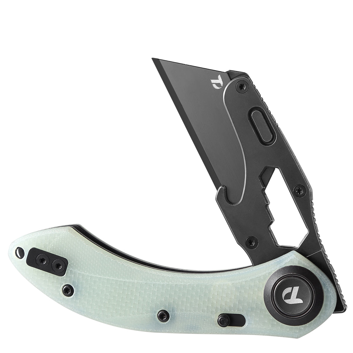 DREAMTECH Knife Folding Knife With Hex Wrench Jade G10 Handle Knives SK5 & 5Cr15MoV Knife D4518GJ