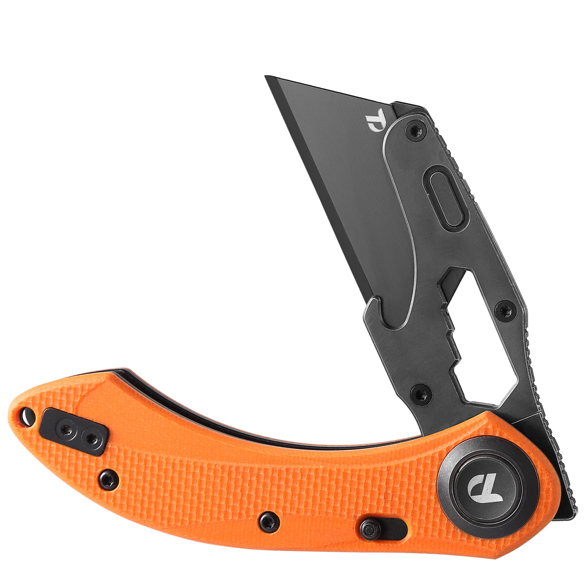 DREAMTECH Knife Folding Knife Orange G10 Handle Knives SK5 & 5Cr15MoV Knife D4518GO
